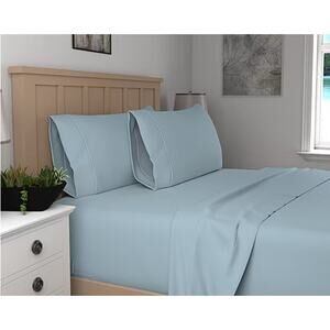 Purity Home Organic Cotton 300 Thread Count Eco-Friendly Sheet Set Queen Size